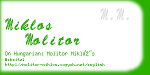 miklos molitor business card